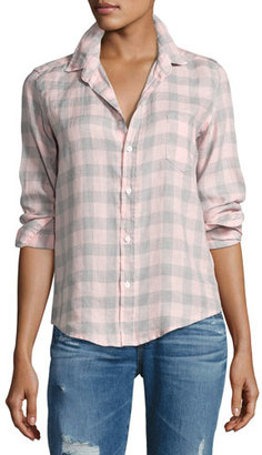 Frank And Eileen Barry Large Check Shirt, Pink/Gray