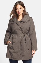 Thumbnail for your product : Ellen Tracy Techno Trench Raincoat (Plus Size) (Online Nordstrom Exclusive)