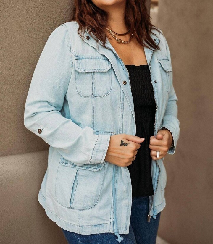 RISEN Lightweight Denim Anorak Jacket ShopStyle