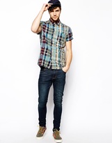 Thumbnail for your product : ASOS Check Shirt In Short Sleeve With Number Print