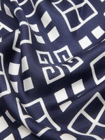 Thumbnail for your product : Givenchy Logo-print Silk-twill Scarf - Blue White