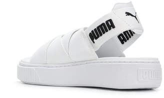 Puma logo sling-back sandals