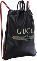 Thumbnail for your product : Gucci Printed leather drawstring backpack