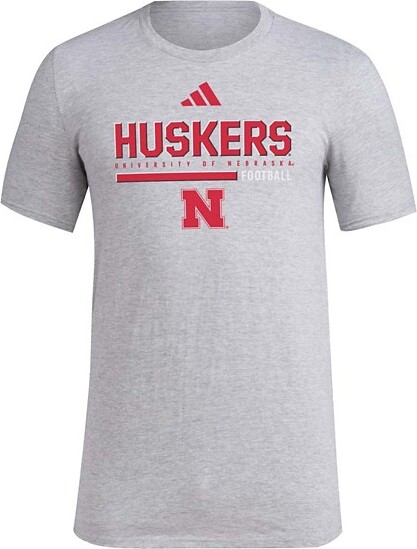 Nebraska Cornhuskers adidas Pregame Football T-Shirt XLarge Heather Grey