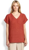 Thumbnail for your product : Lafayette 148 New York Short-Sleeve Linen Tunic