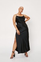 Thumbnail for your product : Nasty Gal Womens Plus Size Satin Cowl Maxi Dress