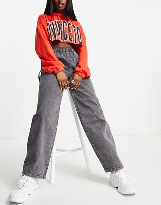 ASOS DESIGN pull on pants with hammer loop in lilac cord