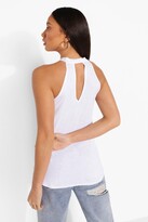 Thumbnail for your product : boohoo Tall High Neck Strap Top 2 Pack