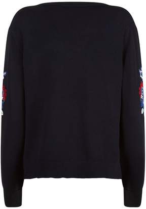 Claudie Pierlot Embroidered Knitted Sweater
