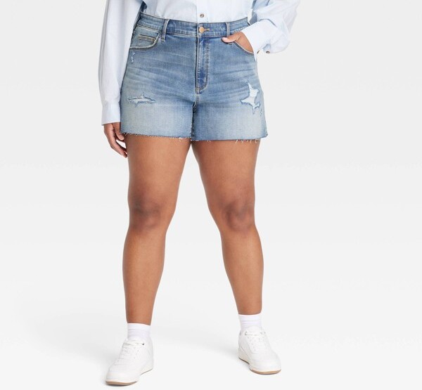 Universal Thread Women's HighRise Midi Jean Shorts ShopStyle