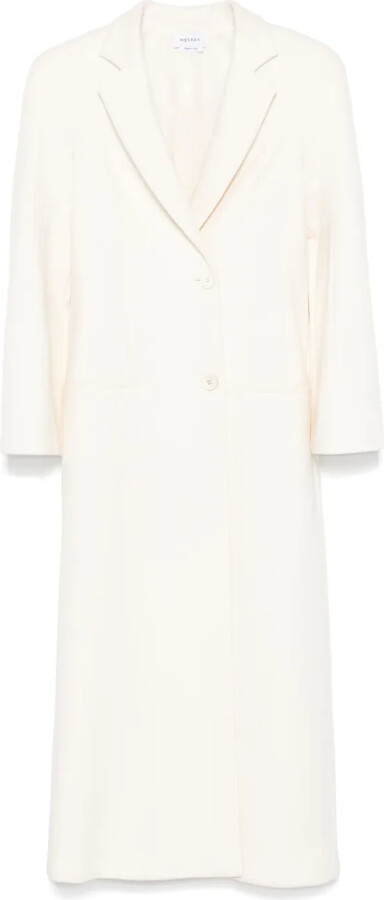Alexander McQueen Moulded-Shoulder Double-Breasted Coat