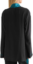 Thumbnail for your product : Haider Ackermann Satin-trimmed Silk Blouse