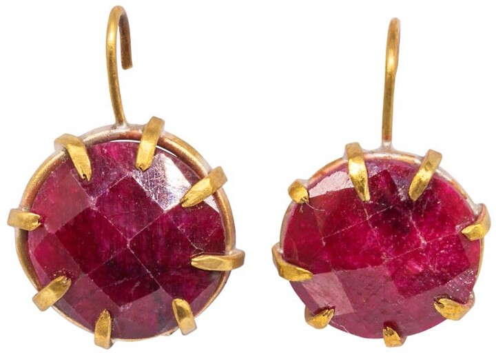 Lily Flo Jewellery - Sereia Ruby Drop Earrings - ShopStyle