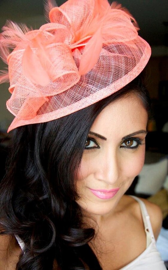 Etsy Coral Fascinator - \