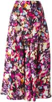 Nina Ricci Blurred Floral Print Skirt 
