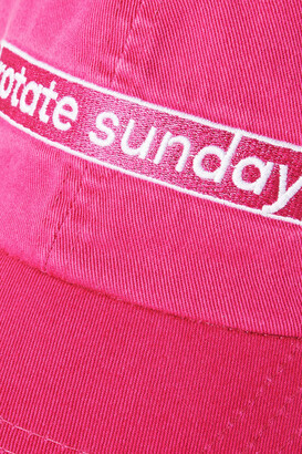 Rotate by Birger Christensen Sunday Embroidered Organic Cotton-twill Baseball Cap - Pink