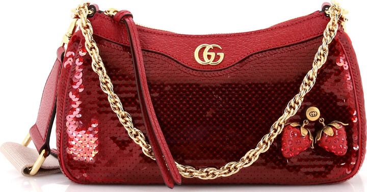 Gucci Strawberry Ophidia Shoulder Bag Sequins Small