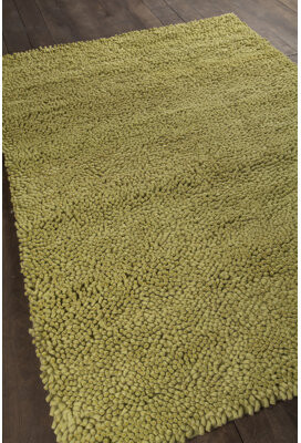 Latitude Run Kristina Handmade Shag Wool Green Area Rug