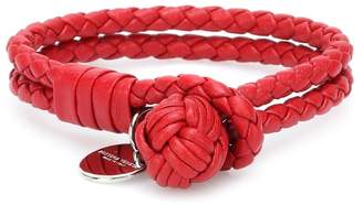 Bottega Veneta Knot intrecciato leather bracelet