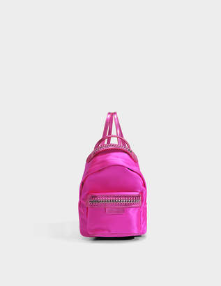Stella McCartney Satin Falabella Go Mini Backpack in Bright Fuchsia Eco Fabric
