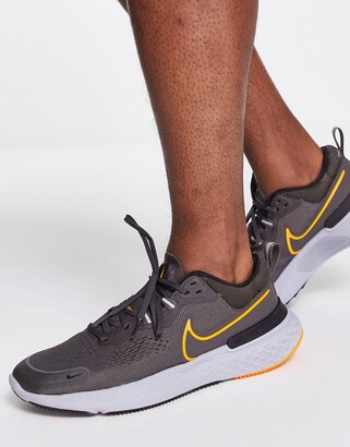 Nike Running React Miler 2 trainers in dark grey - ShopStyle