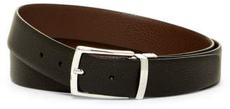 a. testoni Soft Caviar Reversible Leather Box Belt