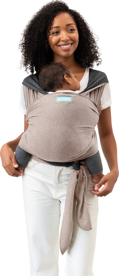 Moby Wrap MOBY Reversible Wrap Baby Carrier in Taupe/Charcoal