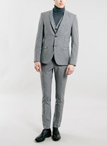 Thumbnail for your product : Selected Grey Skinny Fit Check Suit Pants