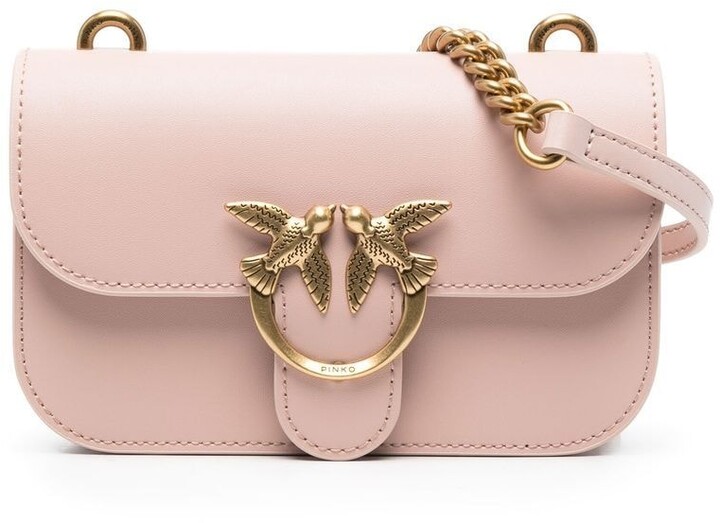 Pinko Love Birds leather crossbody bag - ShopStyle