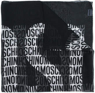Moschino all-over logo print scarf