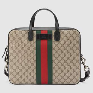 Gucci Web GG Supreme briefcase