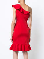 Thumbnail for your product : Marchesa Notte one shoulder ruffle dress