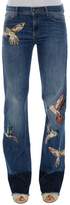 Thumbnail for your product : RED Valentino Hummingbirds Embroidery Jeans