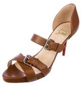 Thumbnail for your product : Christian Louboutin Leather Buckle Sandals Gold Leather Buckle Sandals