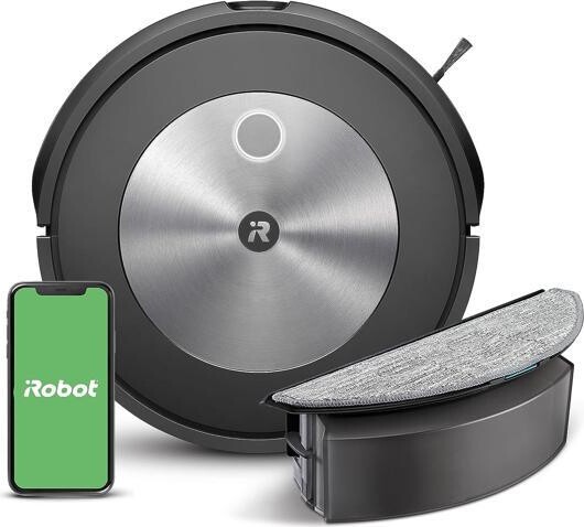 iRobot Roomba Combo j5 Robot - 2-in-1 Vacuum with Optional Mopping, Identifies & Avoids Obstacles Like Pet Waste & Cords, Clean by Room with Smart...