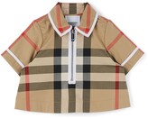 Thumbnail for your product : Burberry Baby Beige Check Zip-Front Shirt