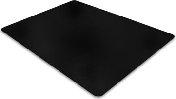 Floortex Advantagemat® Black Vinyl Rectangular Chair Mat For Carpets