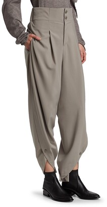 Issey Miyake Round Bottoms Foldover Pants - ShopStyle