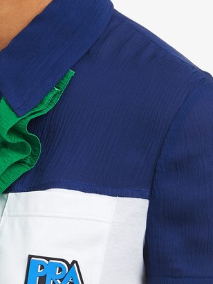Prada Ruffled-Detail Polo Shirt