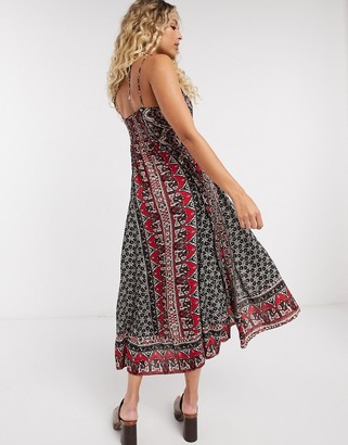Free People on the bright side maxi dress in black