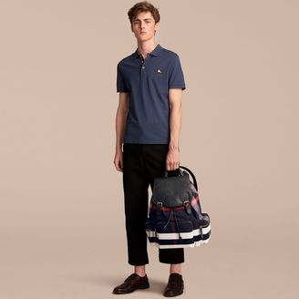 Burberry The Large Rucksack in Canvas Check and Leather