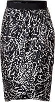 Thumbnail for your product : Giambattista Valli Silk Animal Print Draped Skirt