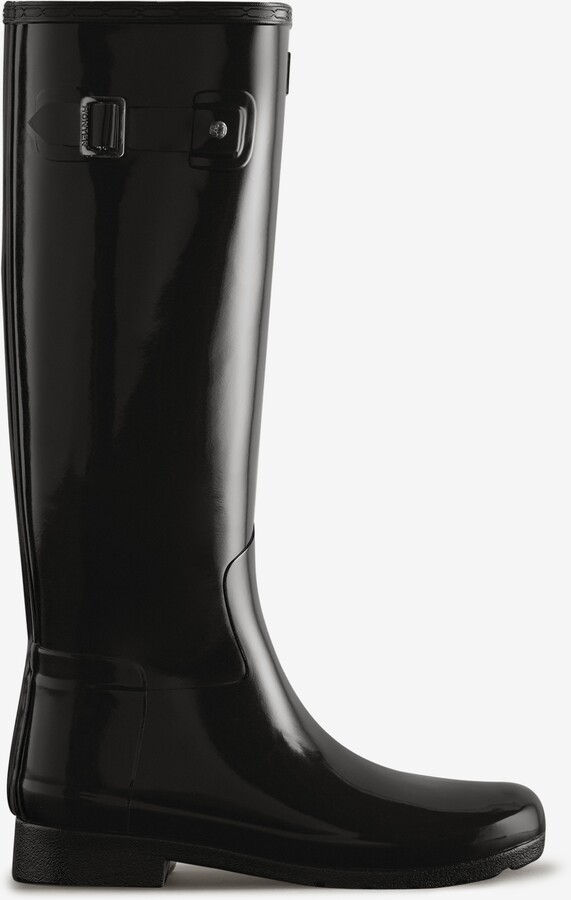 black slim fit wellies