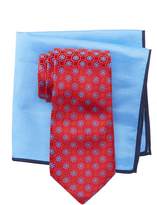 Thumbnail for your product : Ted Baker Circle Flower Medallion Silk Tie & Pocket Square Set