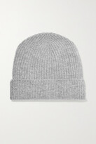 Thumbnail for your product : Johnstons of Elgin + Net Sustain Ribbed Cashmere Beanie - Gray
