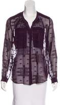 Thumbnail for your product : Rebecca Taylor Textured Button-Up Blouse