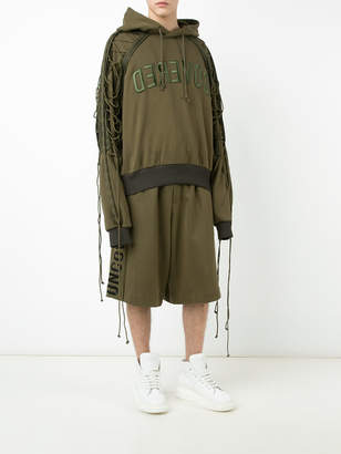 Juun.J embroidered track shorts