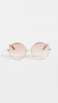 Thumbnail for your product : Linda Farrow Luxe Linda Farrow Geranium Round Sunglasses