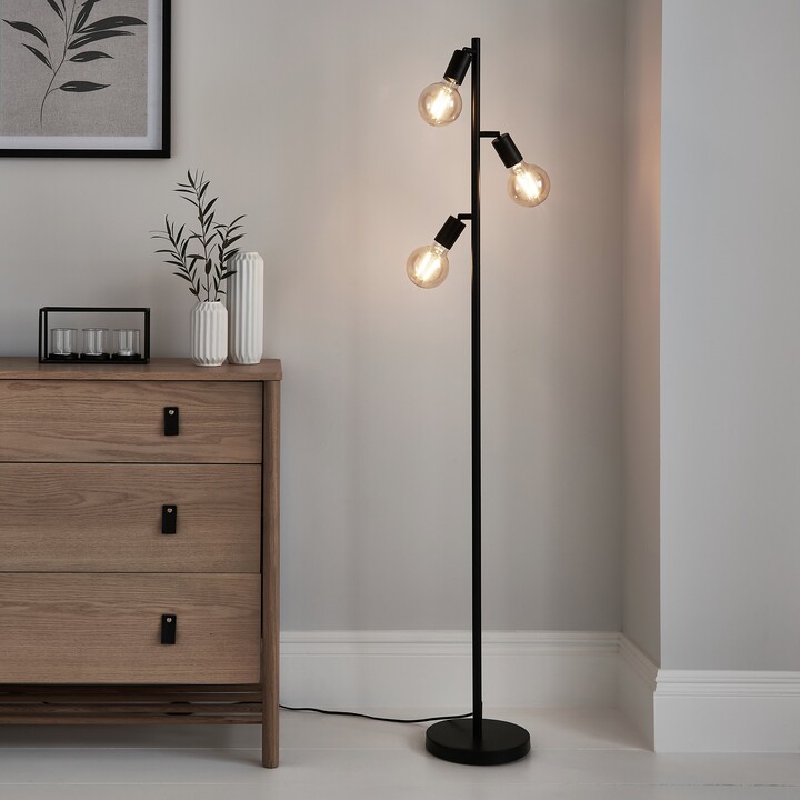 Dunelm Koppla 3 Light Floor Lamp Black ShopStyle