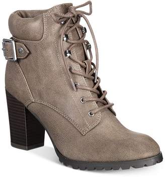 Style&Co. Style & Co Caitlin Lace-Up Combat Booties, Created for Macy's